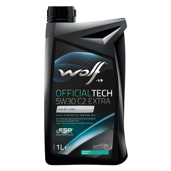 Моторное масло Wolf OfficialTech 5W-30 C2 EXTRA, 1л  (WOLF: 656331)